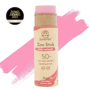 Suntribe Active Sports Zinc Red Mineral Αδιάβροχο Αντηλιακό Stick Προσώπου SPF30 30gr